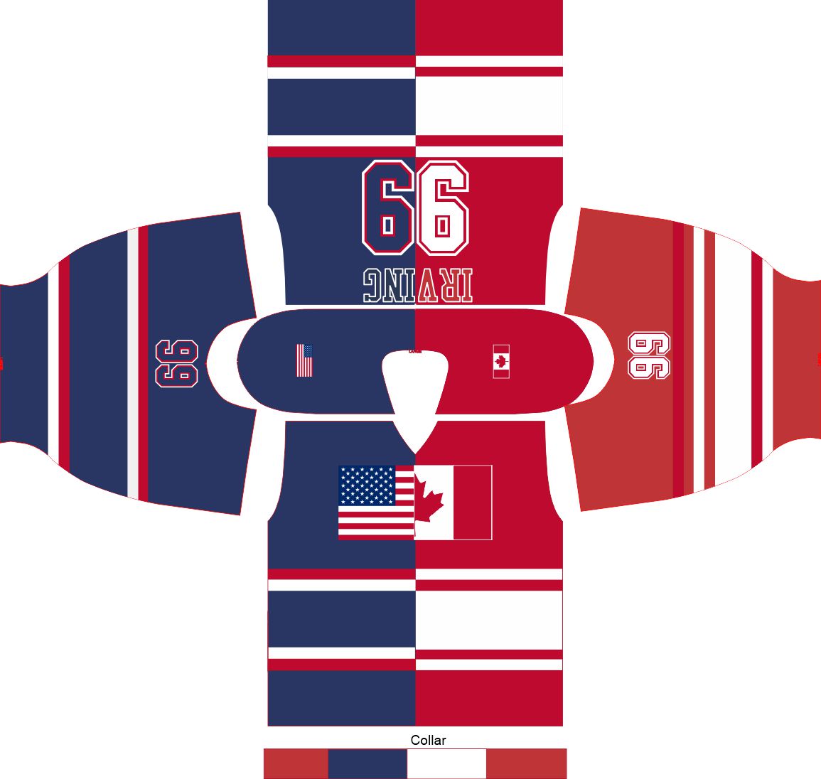 Split Half & Half Hockey Jerseys