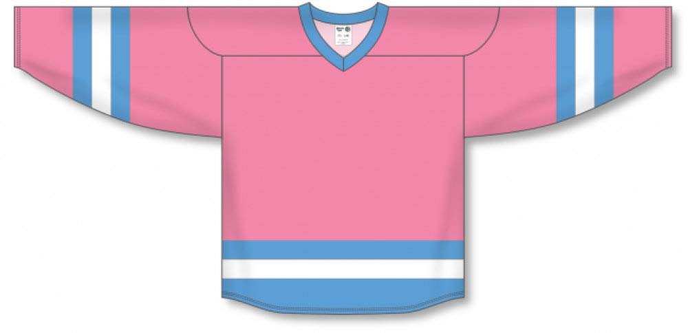 Custom Customization Depot Pink, Sky, White League Canada / USA Made Hockey Jerseys