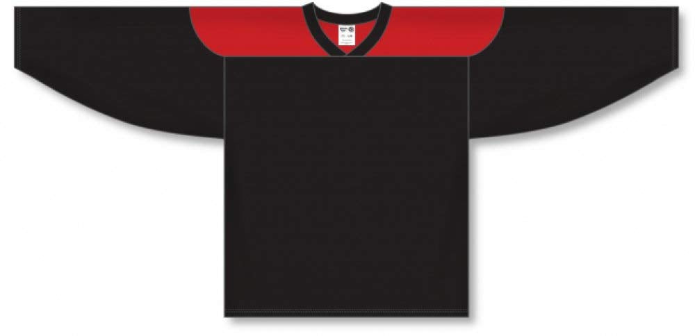 Customization Depot Black, Red League Canada / USA Made Hockey Jerseys