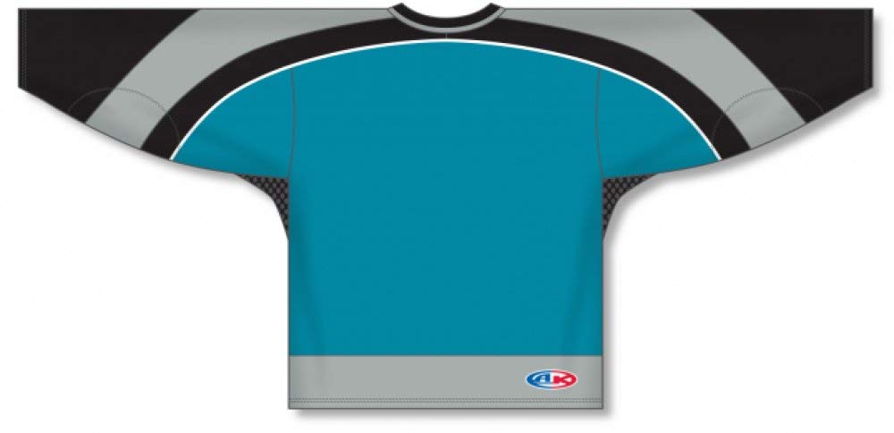 New SAN Jose 3RD Teal Gussets Pro Canada / USA Made Hockey Jerseys