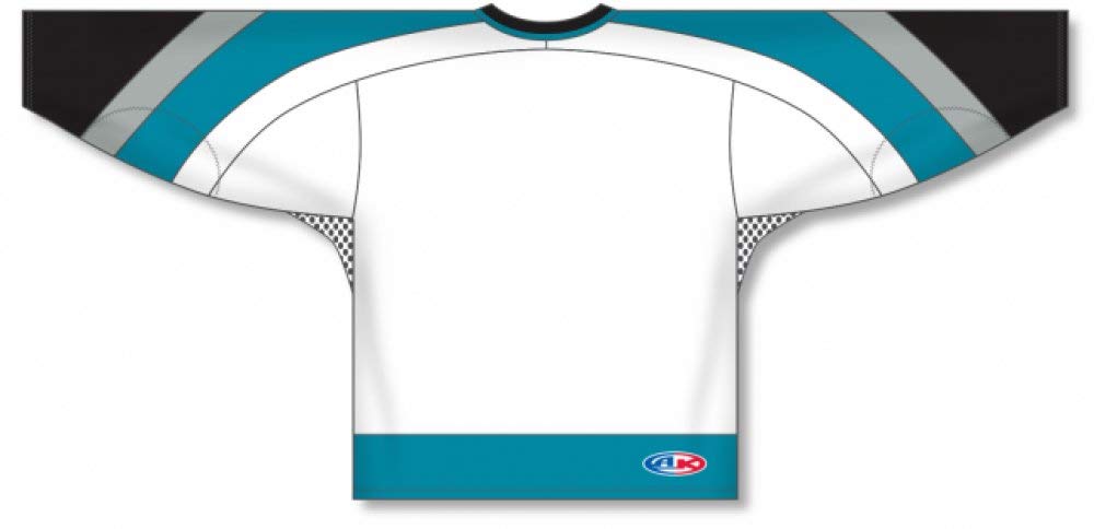 New SAN Jose 3RD White Gussets Pro Canada / USA Made Hockey Jerseys