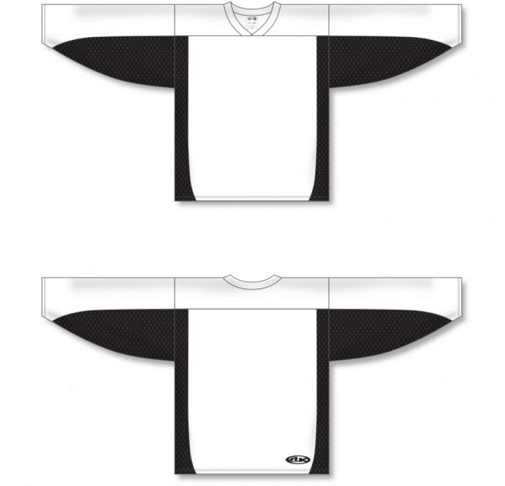 Customization Depot White, Black Durastar Mesh League Canada / USA Made Hockey Jerseys
