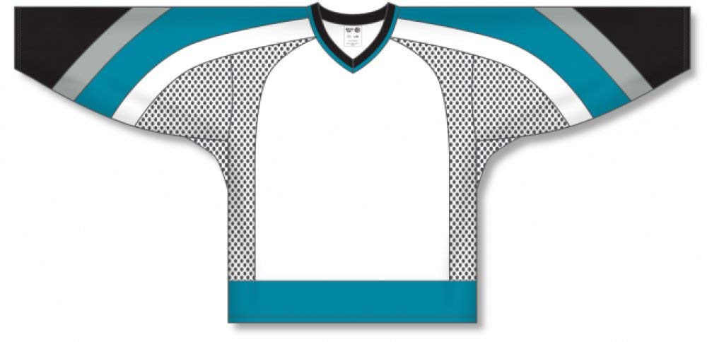 New SAN Jose 3RD White Gussets Pro Canada / USA Made Hockey Jerseys