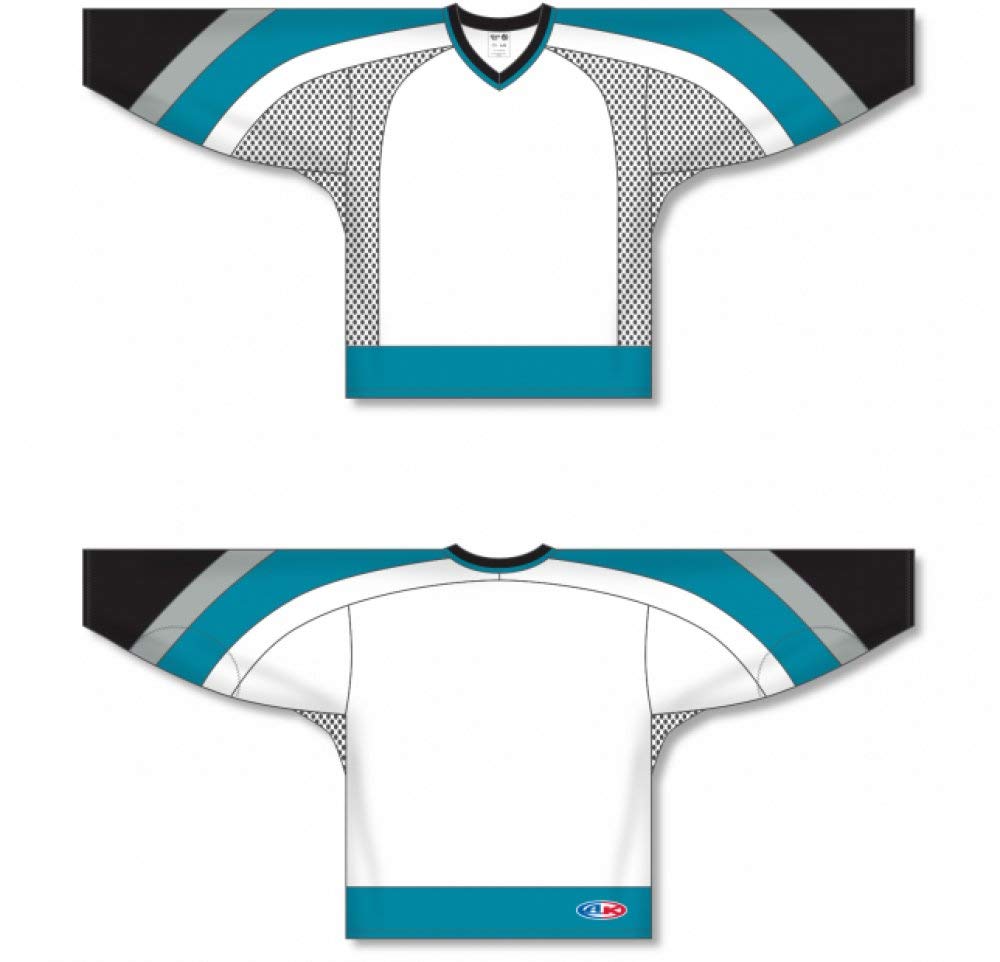 New SAN Jose 3RD White Gussets Pro Canada / USA Made Hockey Jerseys