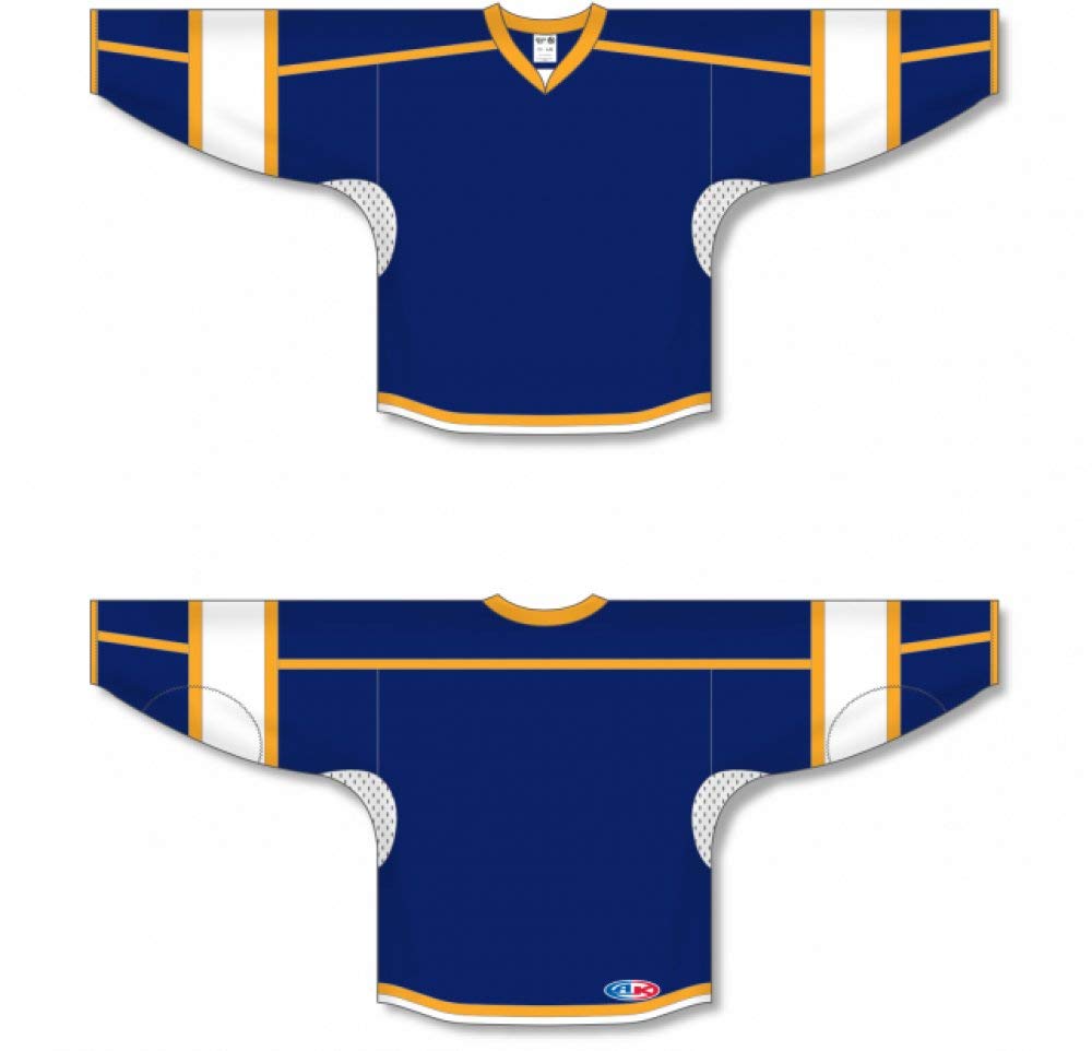 Navy, White, Gold Durastar Mesh  hockey jerseys no minimum