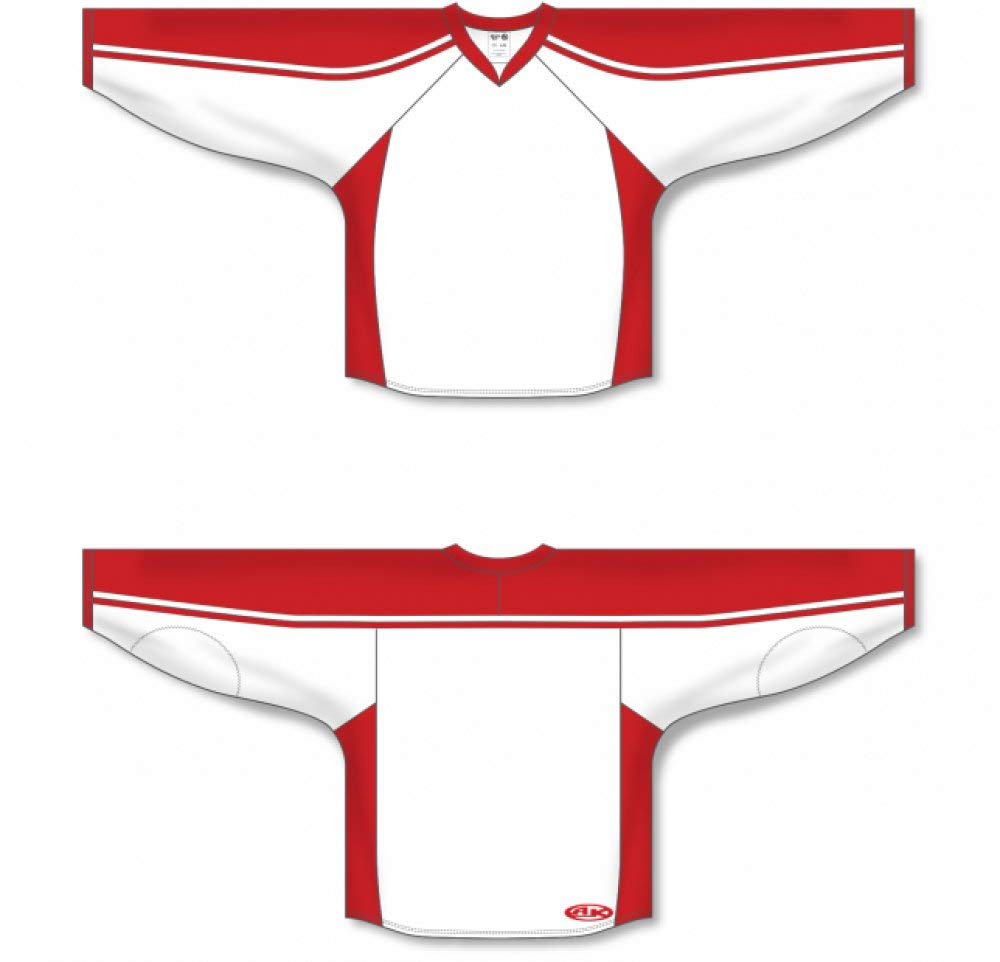 Custom Customization Depot White, Red Peterborough Canada / USA Made Hockey Jersey