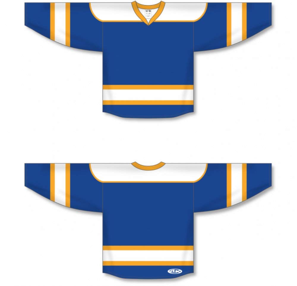 Royal, White, Gold  hockey jerseys no minimum