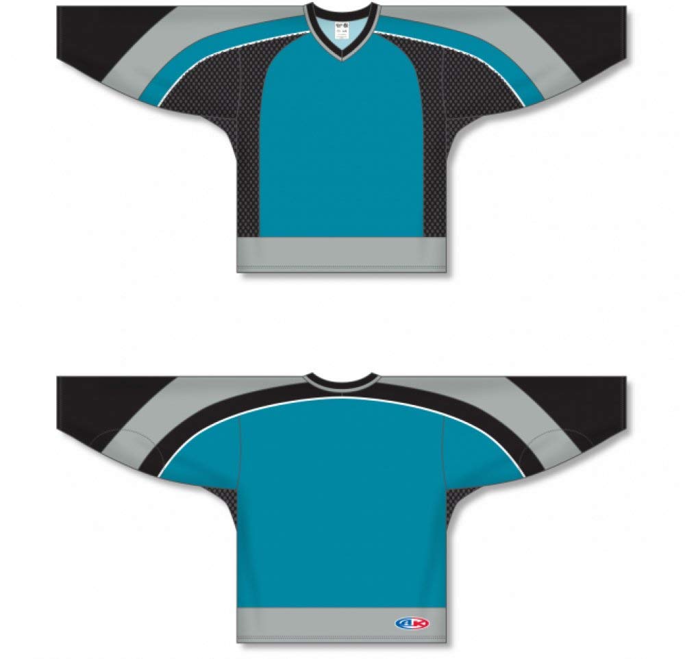 New SAN Jose 3RD Teal Gussets Pro Canada / USA Made Hockey Jerseys