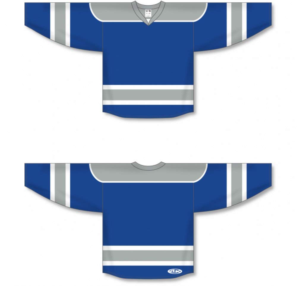 Royal, Grey, White  hockey jerseys no minimum