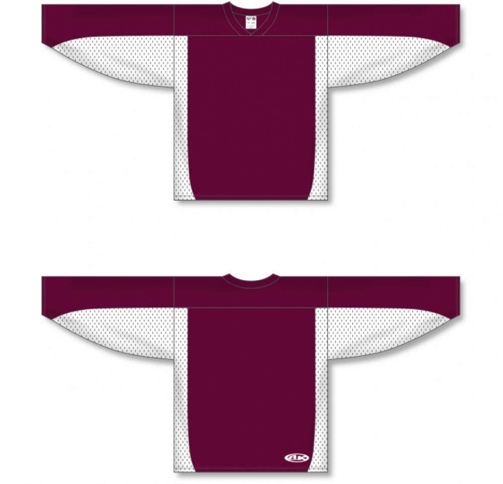 Customization Depot Maroon, White Durastar Mesh League Canada / USA Made Hockey Jerseys