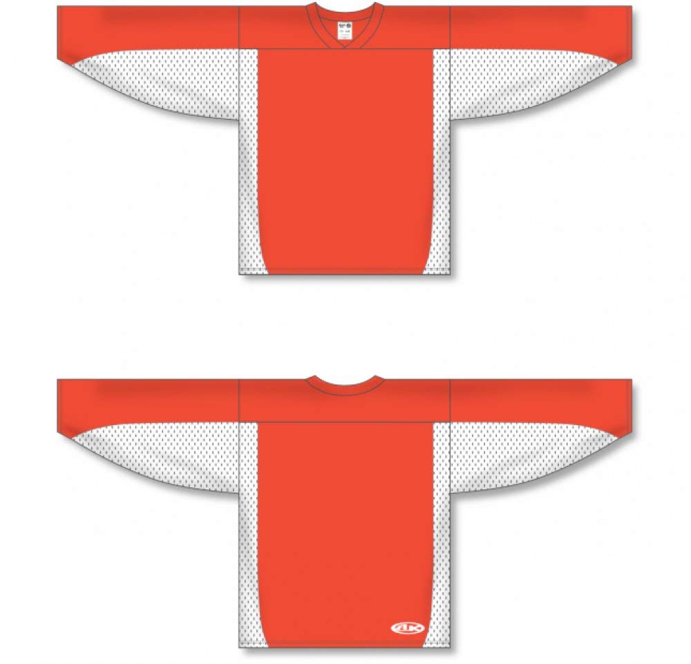 Customization Depot Burnt Orange, White League Canada / USA Made Hockey Jersey