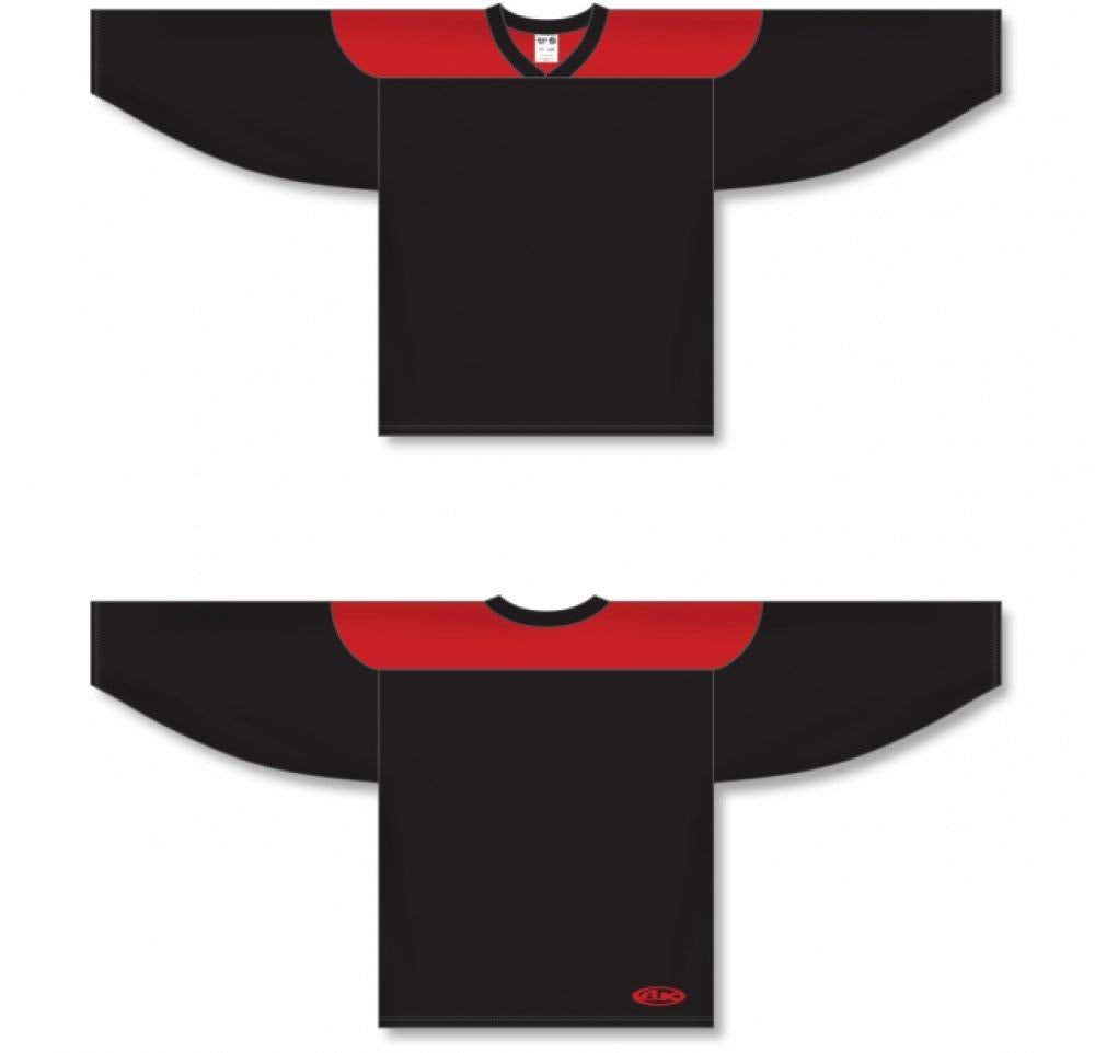 Customization Depot Black, Red League Canada / USA Made Hockey Jerseys
