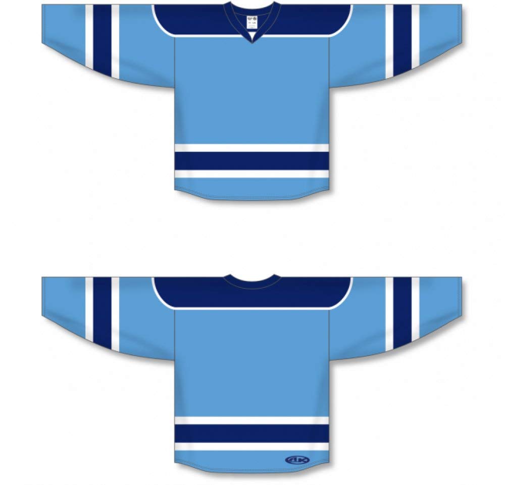 Sky, Navy, White  hockey jerseys no minimum