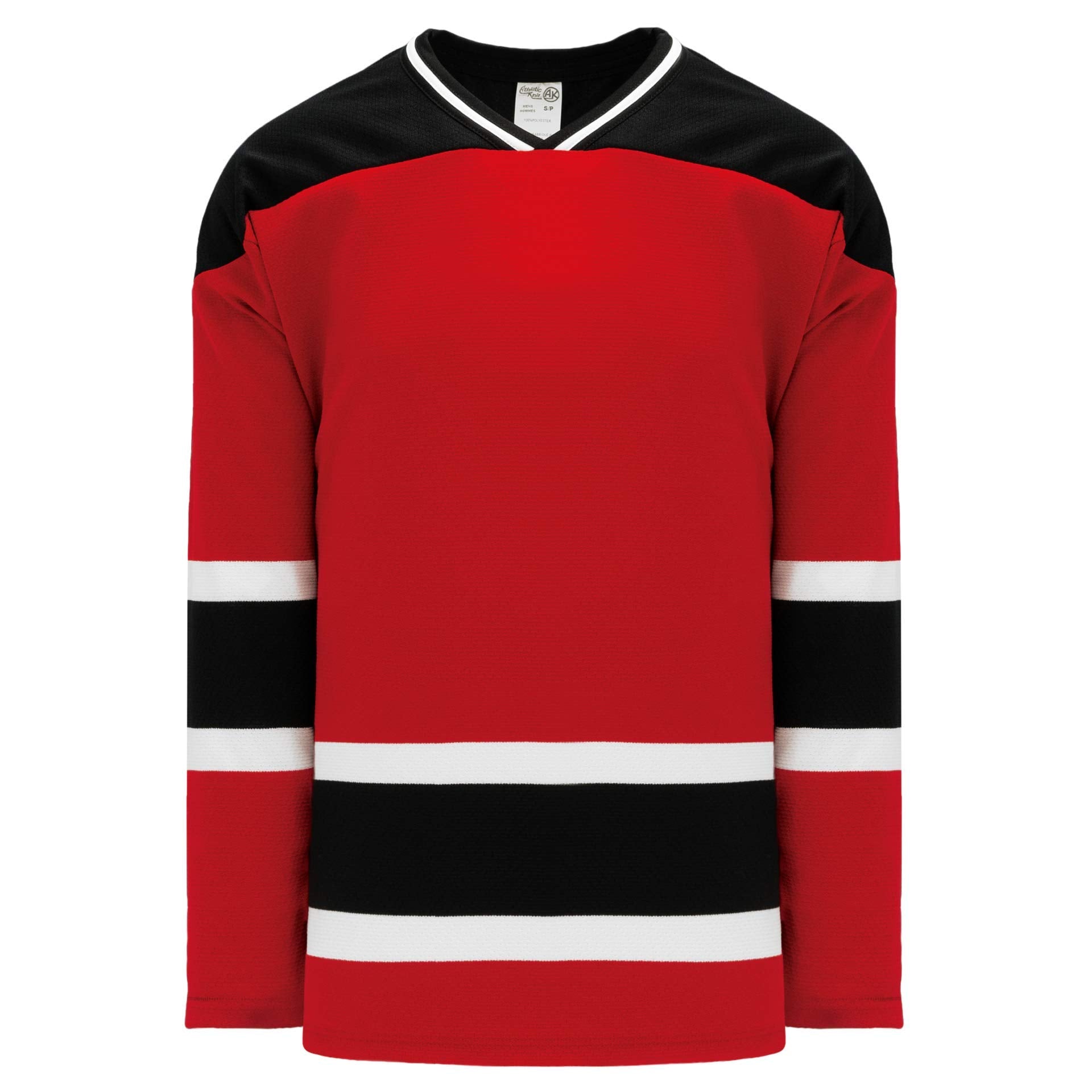 New Jersey RED Sleeve Stripes Pro Canada USA Made Hockey Jerseys Ice Hockey Jerseys