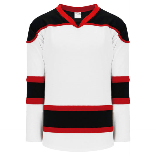 White, Black, Red  hockey jerseys no minimum