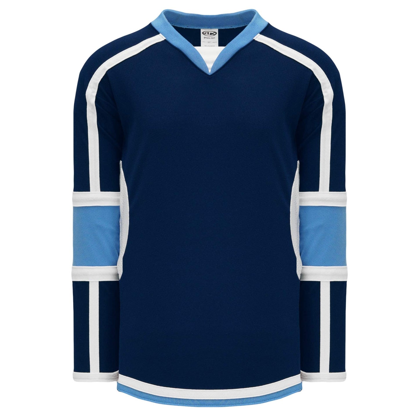 Custom Navy, White, Sky Durastar Mesh hockey jerseys no minimum