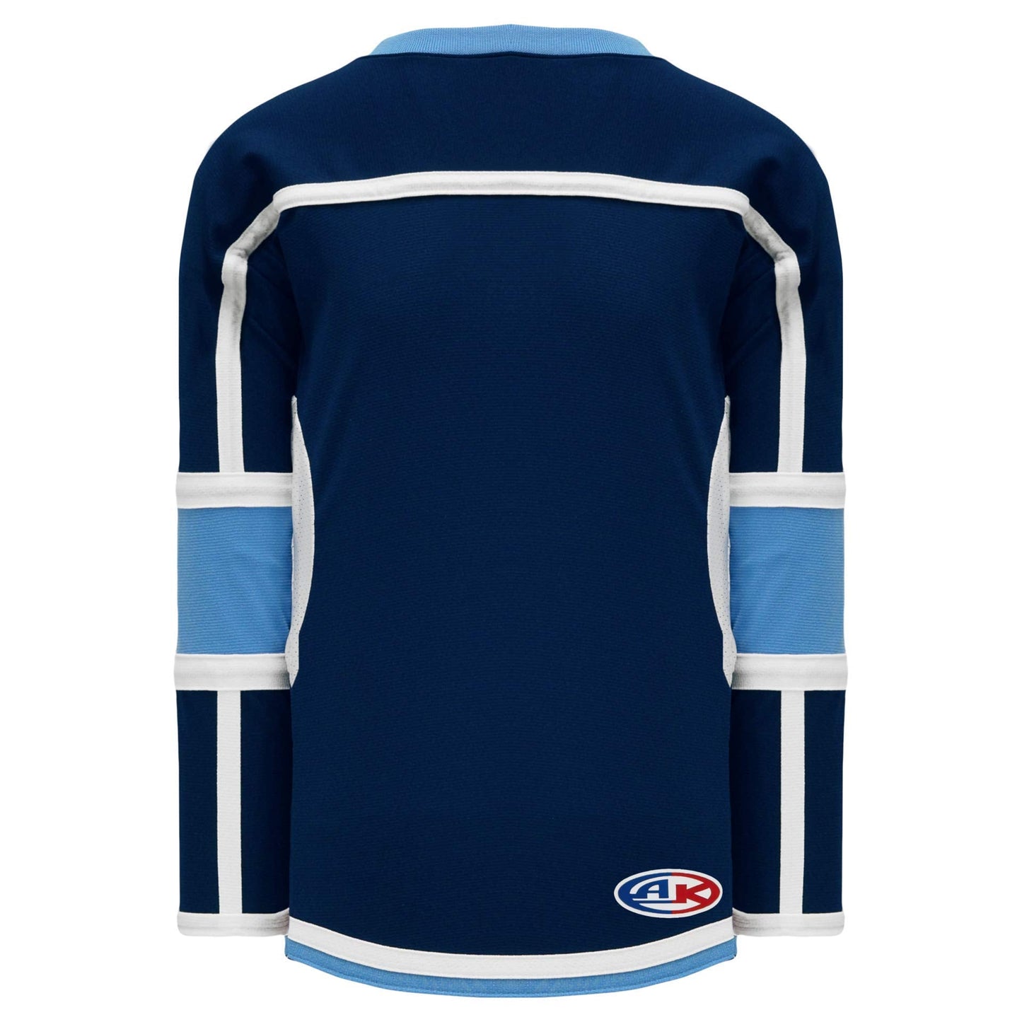 Custom Navy, White, Sky Durastar Mesh hockey jerseys no minimum