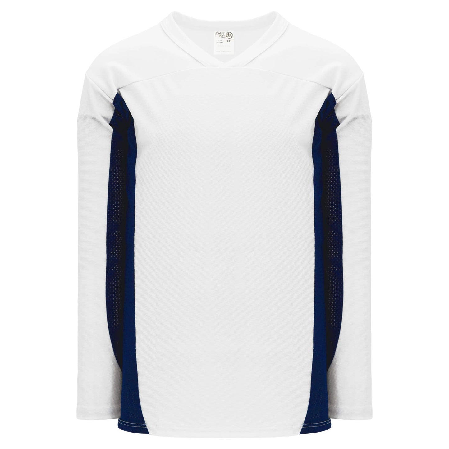 Custom Customization Depot White, Navy League Canada / USA Made Hockey Jerseys