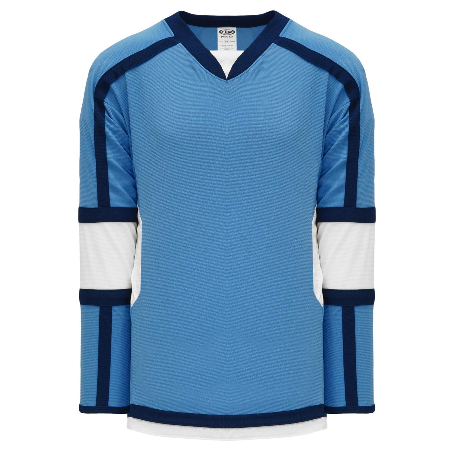 Custom Sky, White, Navy Durastar Mesh hockey jerseys no minimum