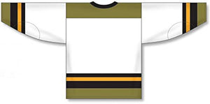 Custom or blank Wholesale Brampton White Pro Plain Blank Hockey Jerseys