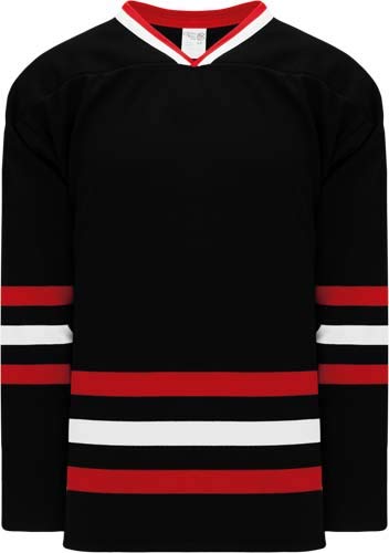 Custom New Chicago 3RD Black Sleeve Stripes Pro Canada / USA Made  Hockey Jerseys