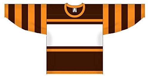 Custom Boston Brown Pro Canada / USA Made  Hockey Jerseys