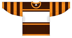 Custom or blank Wholesale Boston Brown Pro Plain Blank Hockey Jerseys