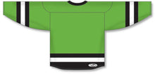 Load image into Gallery viewer, Customization Depot Lime Green, Black, White League Plain Blank Hockey Jerseys