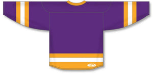 Customization Depot Purple, Gold, White League Plain Blank Hockey Jerseys