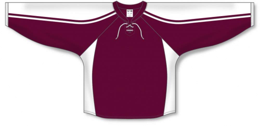 Custom or blank Wholesale Peterborough Maroon Lace Neck Pro Plain Blank Hockey Jerseys