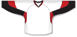 Custom or blank Wholesale 2010 Ottawa White Gussets Pro Plain Blank Hockey Jerseys