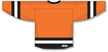 Load image into Gallery viewer, Customization Depot Orange, Black, White League Plain Blank Hockey Jerseys