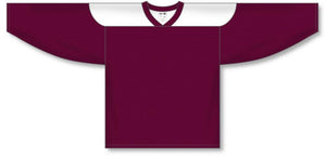 Custom or blank Wholesale Customization Depot Maroon, White League Plain Blank Hockey Jerseys