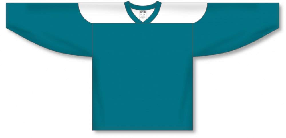 Custom or blank Wholesale Customization Depot Pacific Teal, White League Plain Blank Hockey Jerseys