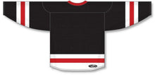 Load image into Gallery viewer, Custom or blank Wholesale Customization Depot Black, White, Red League Plain Blank Hockey Jerseys