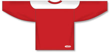 Load image into Gallery viewer, Customization Depot Red, White League Plain Blank Hockey Jerseys