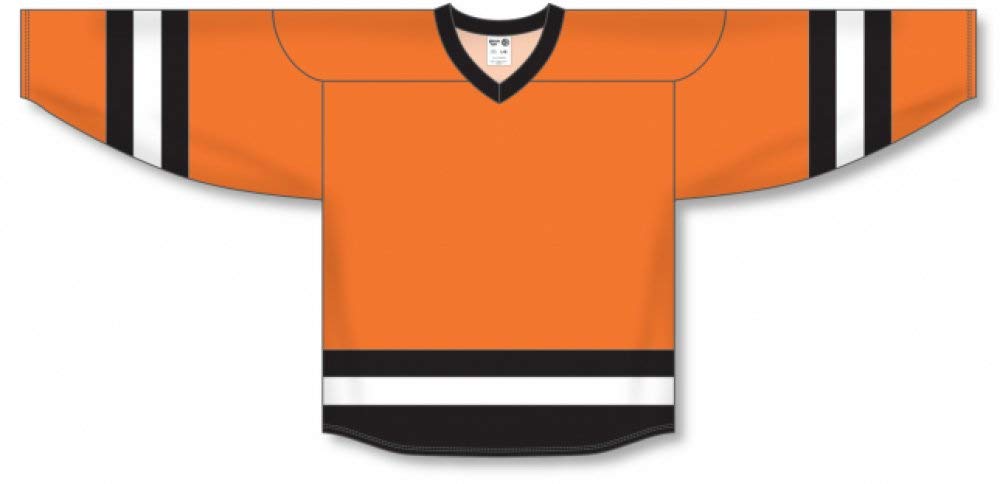 Customization Depot Orange, Black, White League Canada / USA Made  Hockey Jerseys