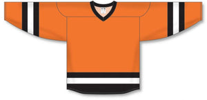 Customization Depot Orange, Black, White League Plain Blank Hockey Jerseys