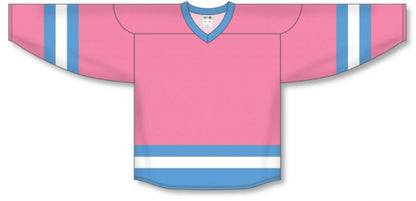 Custom Customization Depot Pink, Sky, White League Canada / USA Made  Hockey Jerseys