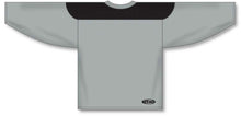 Load image into Gallery viewer, Customization Depot Grey, Black League Plain Blank Hockey Jerseys