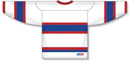 Montreal Retro White Sleeve Stripes Pro Canada / USA Made  Hockey Jerseys
