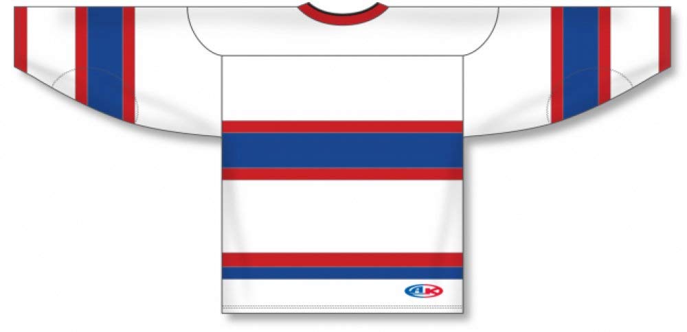 Custom Montreal Retro White Sleeve Stripes Pro Canada / USA Made  Hockey Jerseys