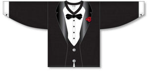 Tuxedo Sublimated Black Pro Plain Blank Hockey Jerseys