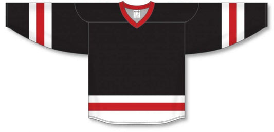 Customization Depot Black, White, Red League Canada / USA Made  Hockey Jerseys