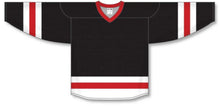 Load image into Gallery viewer, Customization Depot Black, White, Red League Plain Blank Hockey Jerseys
