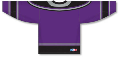 New LA 3RD Purple Lace Neck Pro Canada / USA Made  Hockey Jerseys