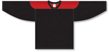 Load image into Gallery viewer, Custom or blank Wholesale Customization Depot Black, Red League Plain Blank Hockey Jerseys