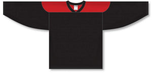 Customization Depot Black, Red League Plain Blank Hockey Jerseys