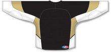 Load image into Gallery viewer, Custom or blank Wholesale 2010 Pittsburgh Black Gussets Pro Plain Blank Hockey Jerseys