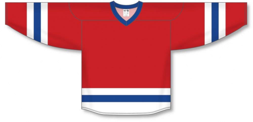 Customization Depot Red, White, Royal League Plain Blank Hockey Jerseys